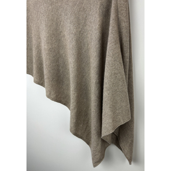 Alashan 100% Cashmere Draped Dress Topper Poncho Lightweight Soft & Cozy Tan NWT - Picture 11 of 16